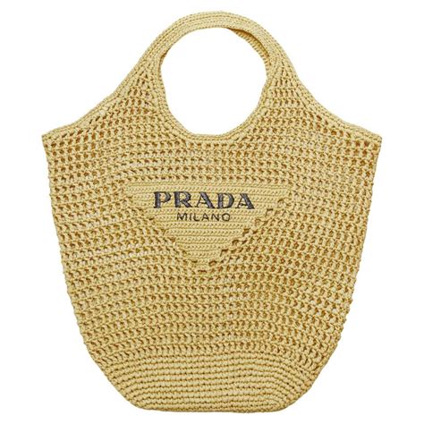 prada raffia tote used|prada shopping tote.